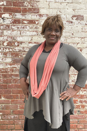 tissue loop infinity scarf in reef