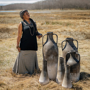 angelrox® shift tunic tank in black styled with earth stripe lady flirt + mineral prima