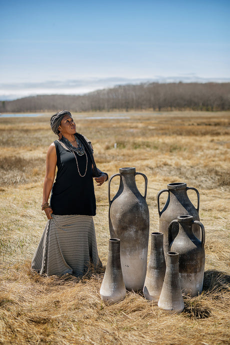 shift tunic tank in black styled over earth stripe lady flirt + mineral prima