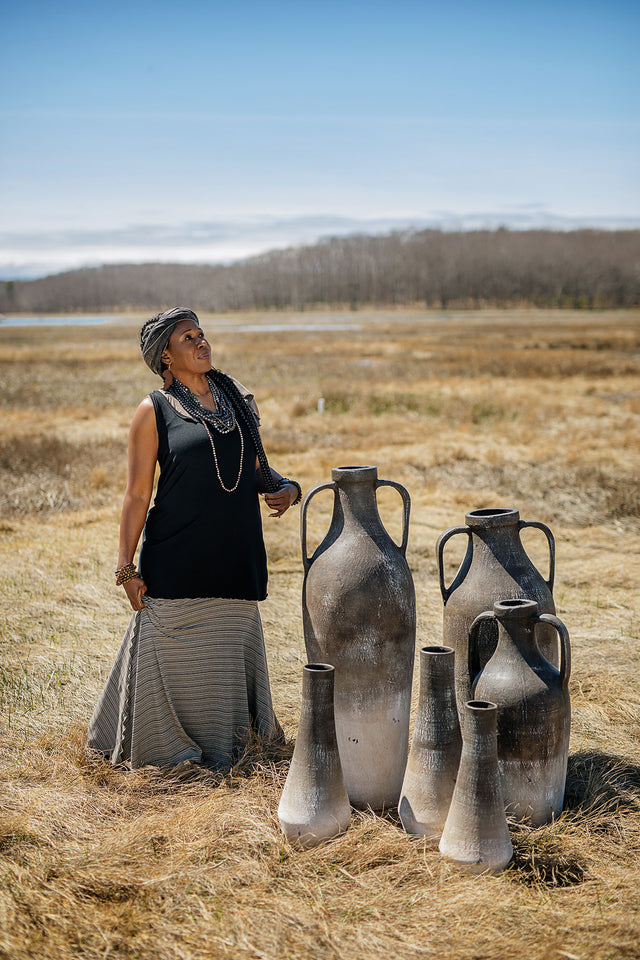 shift tunic tank in black styled over earth stripe lady flirt + mineral prima