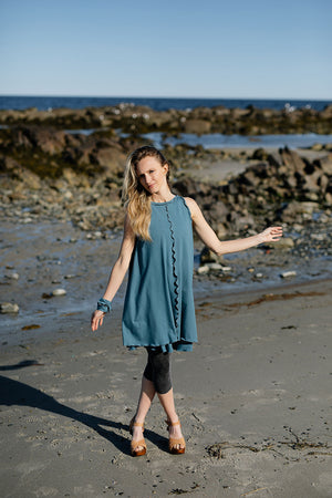 shift tunic tank in ocean + mineral capri