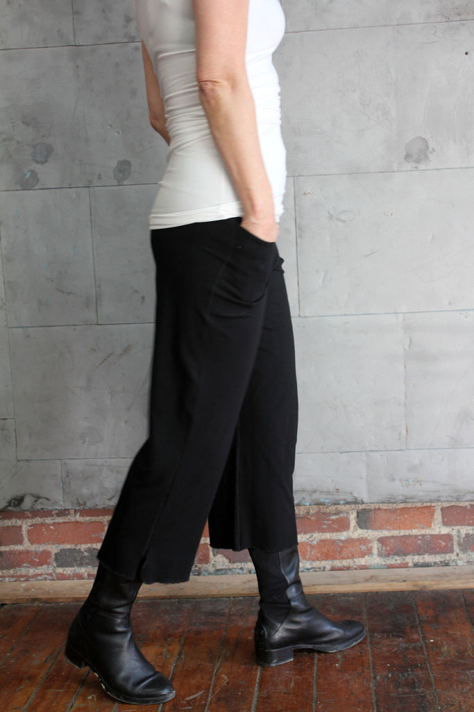 the kick pant is perfect paired with boots or barefeet