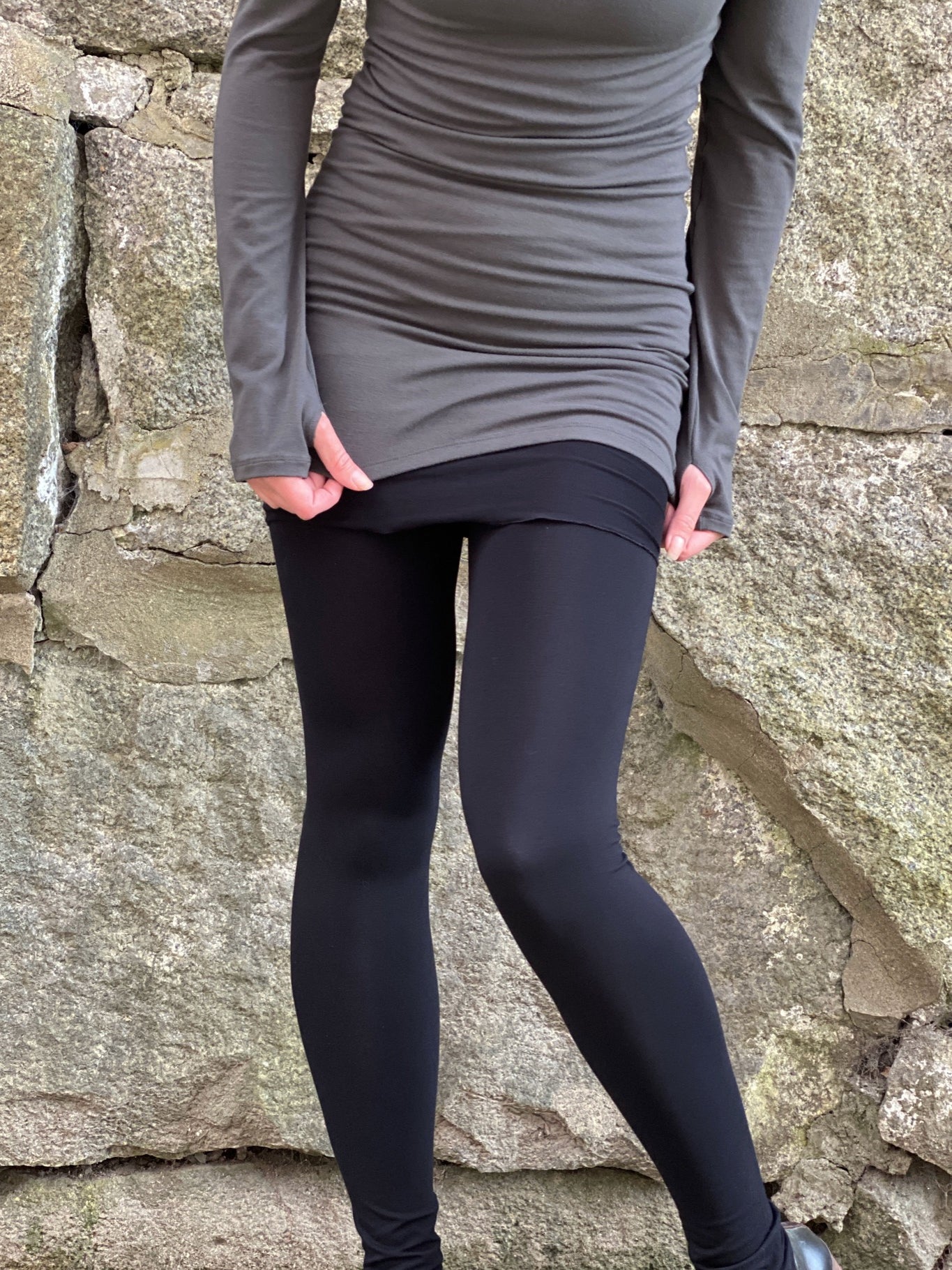 black bamboo climber legging with the iron valor legging