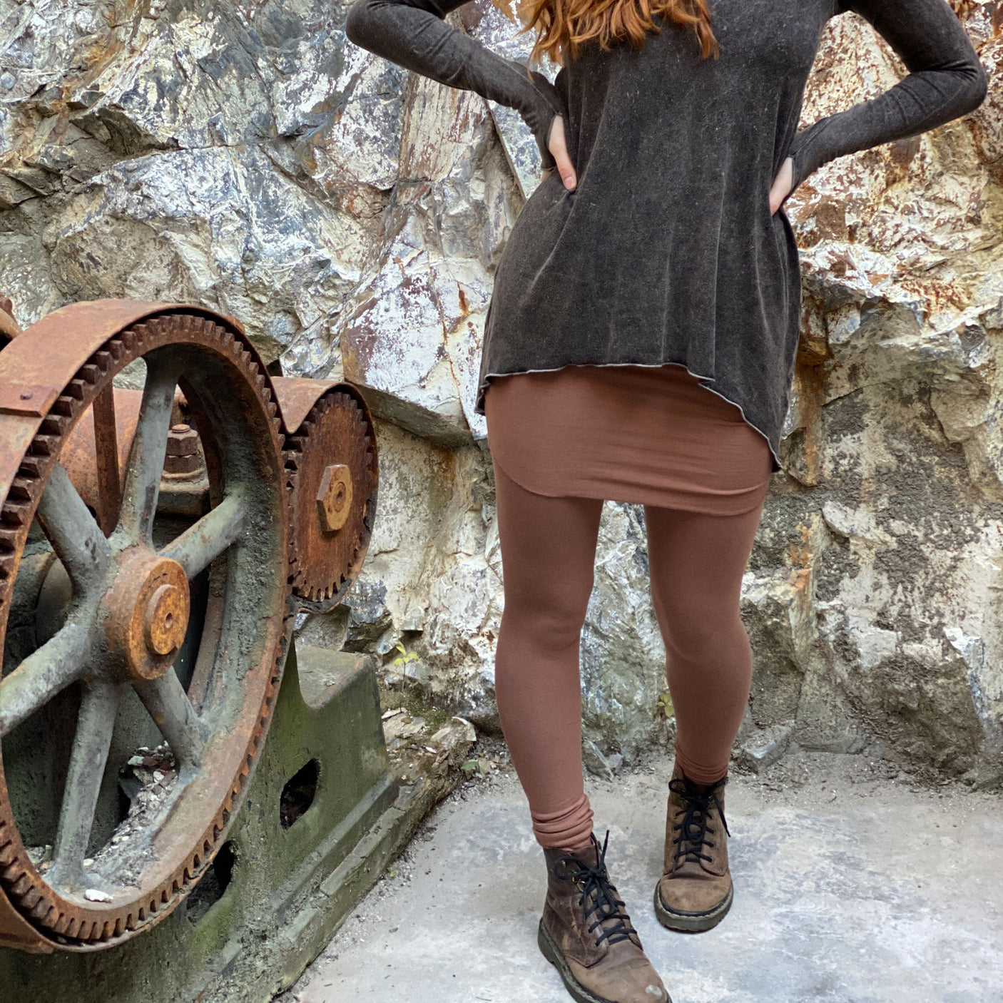 cedar climber converted to a skirt + legging pair