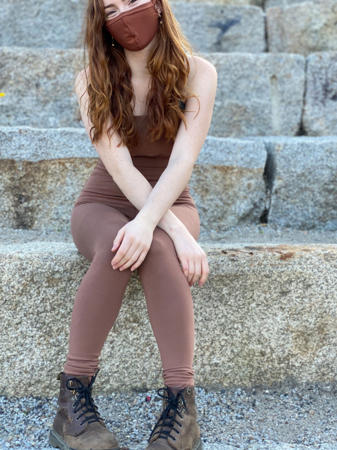 sweet + soft cedar climber with the hush mask in honey