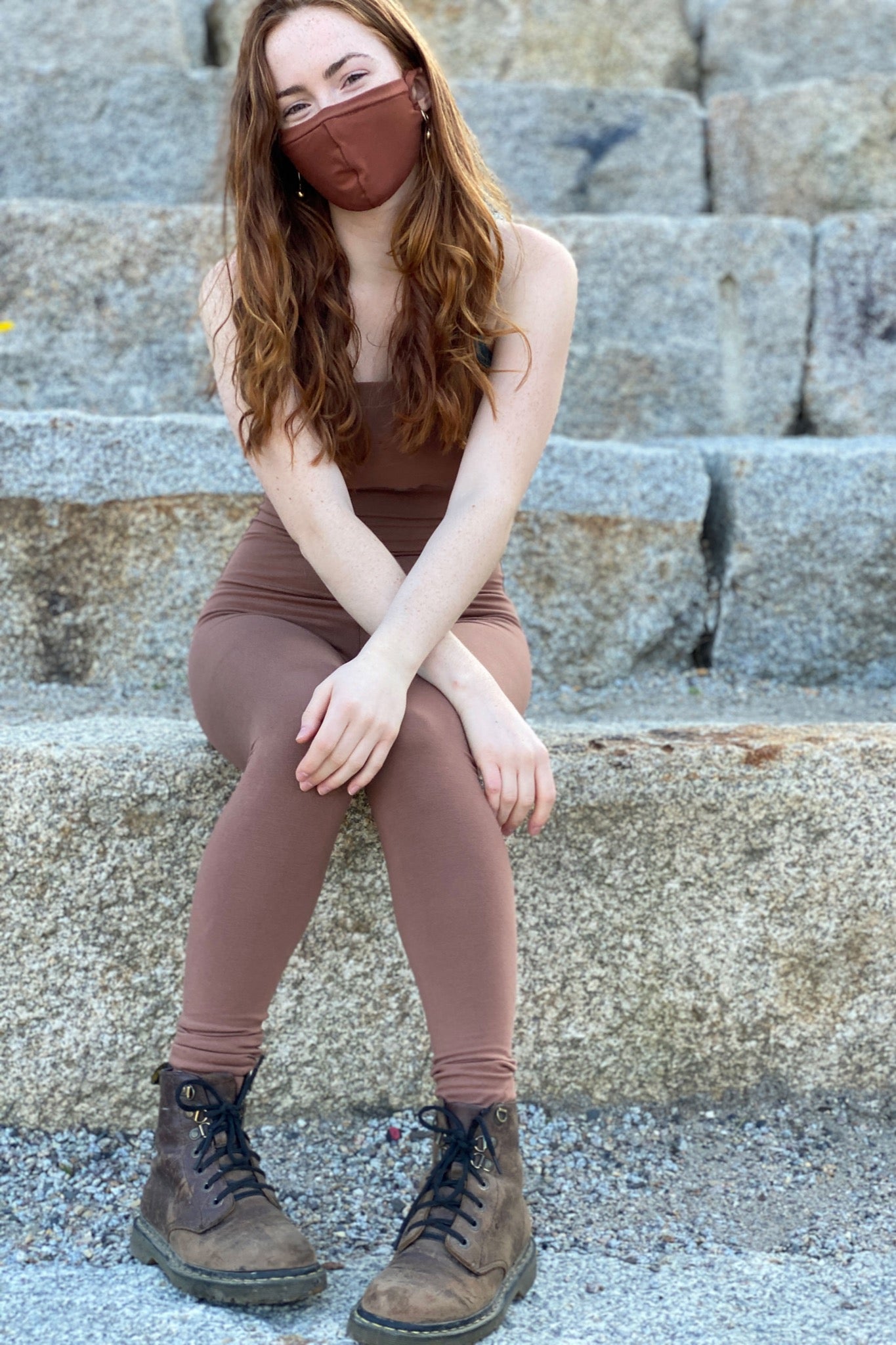 sweet + soft cedar climber with the hush mask in honey