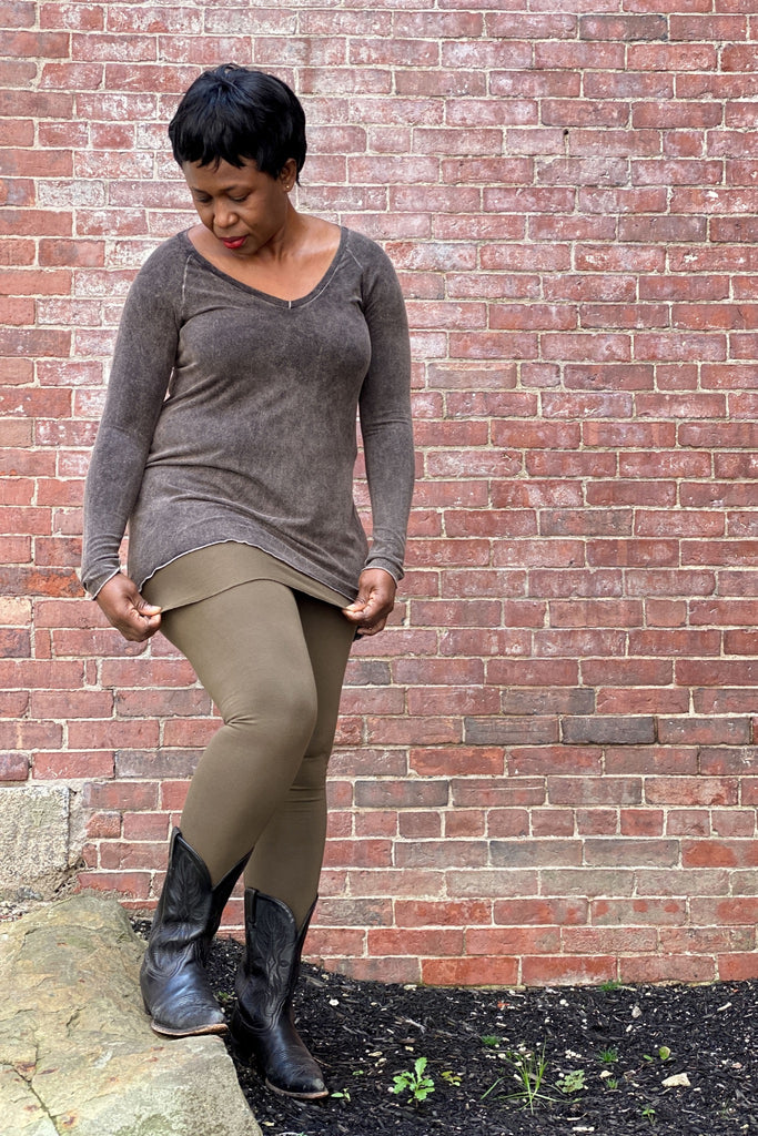 olive climber legging with the mineral vitality top