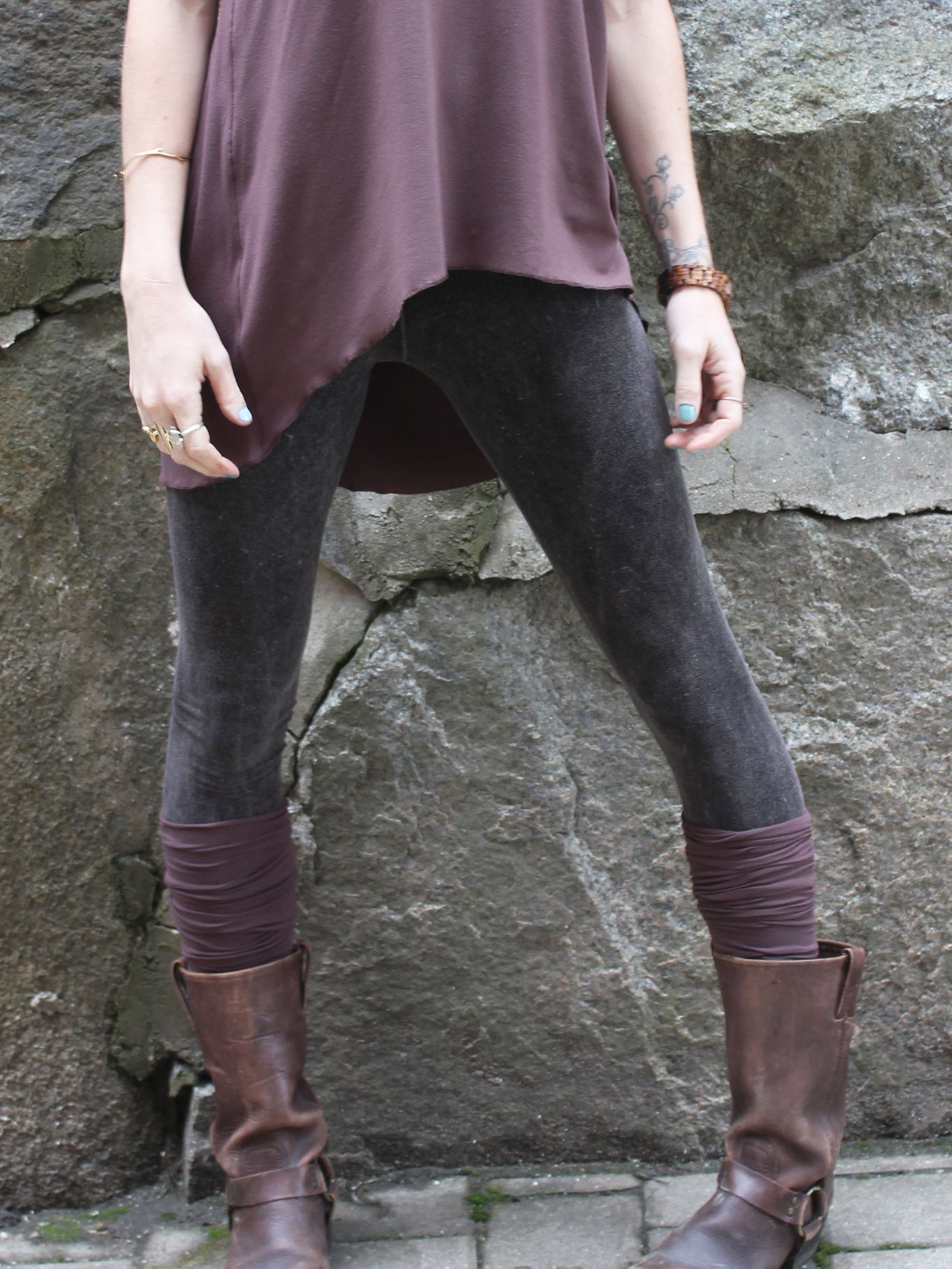 mineral base comfort leggings pair perfectly with our stocking leg warmers
