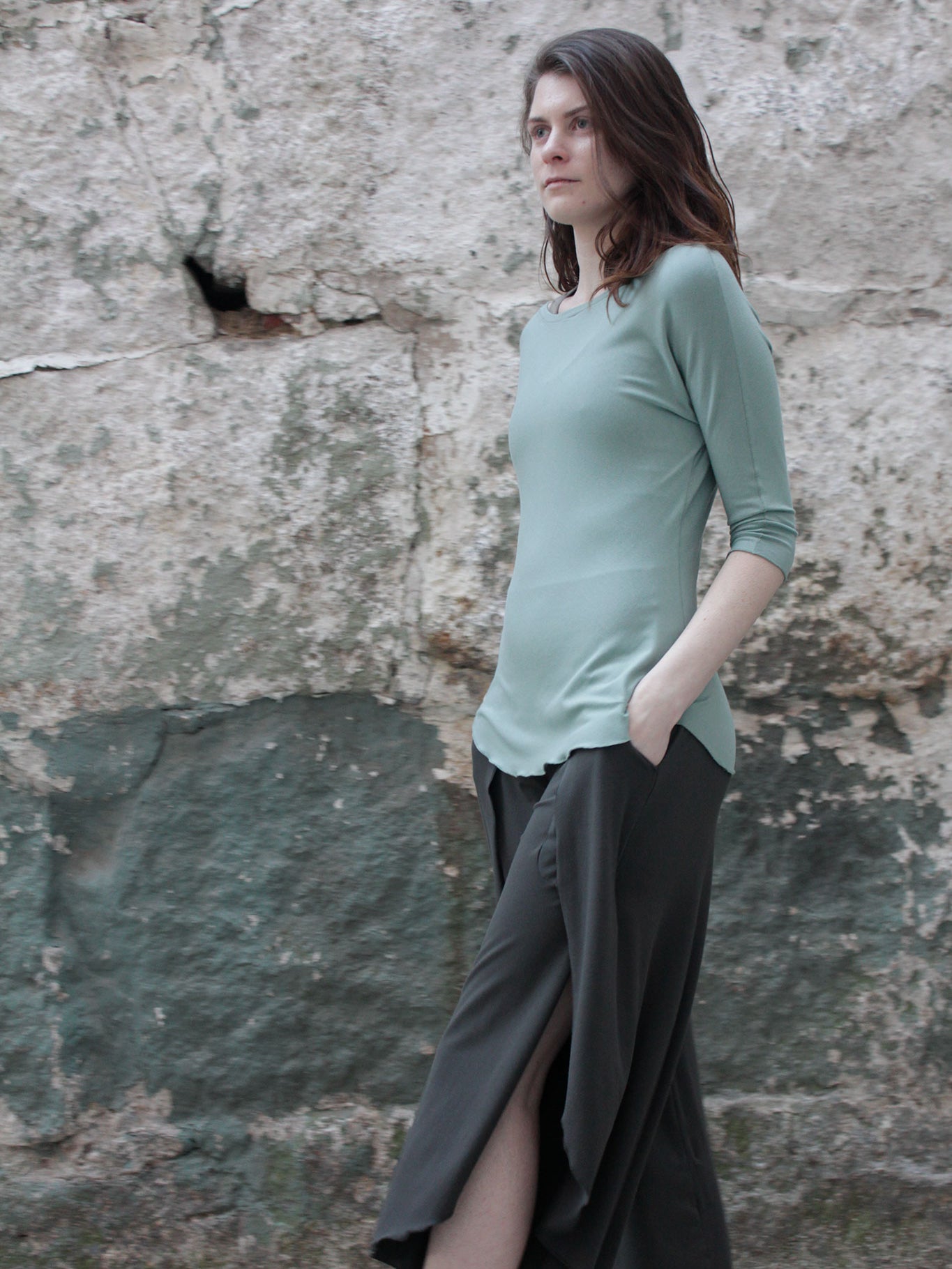 petal pant in ore + rose top in glass