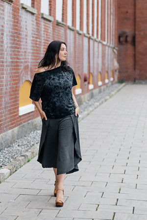 suger® petal pant in charcoal