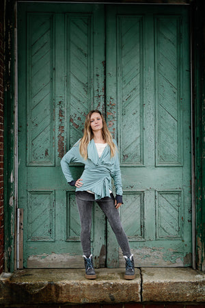 river jacket in glass with mineral playsuit legging