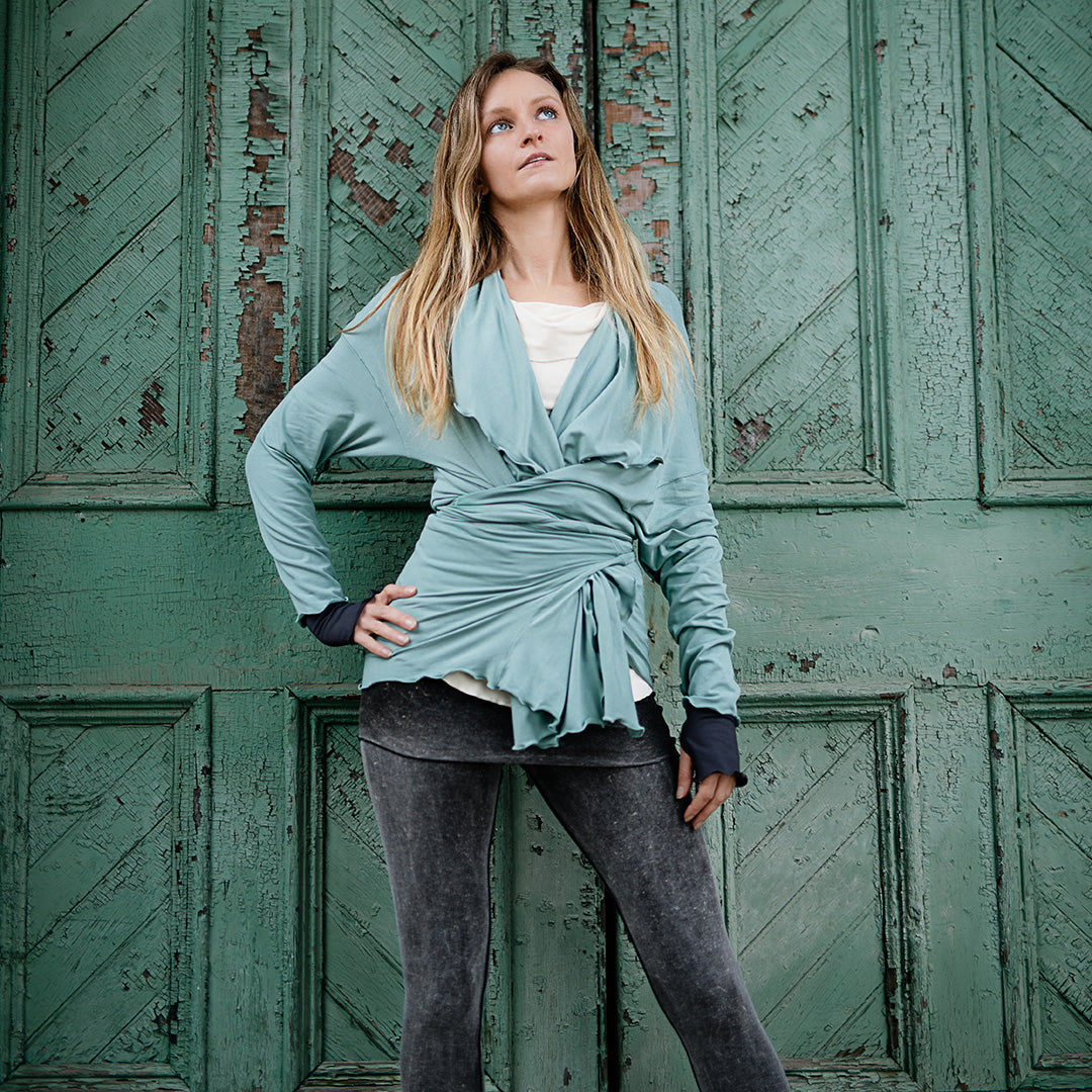 river jacket in glass with mineral playsuit legging