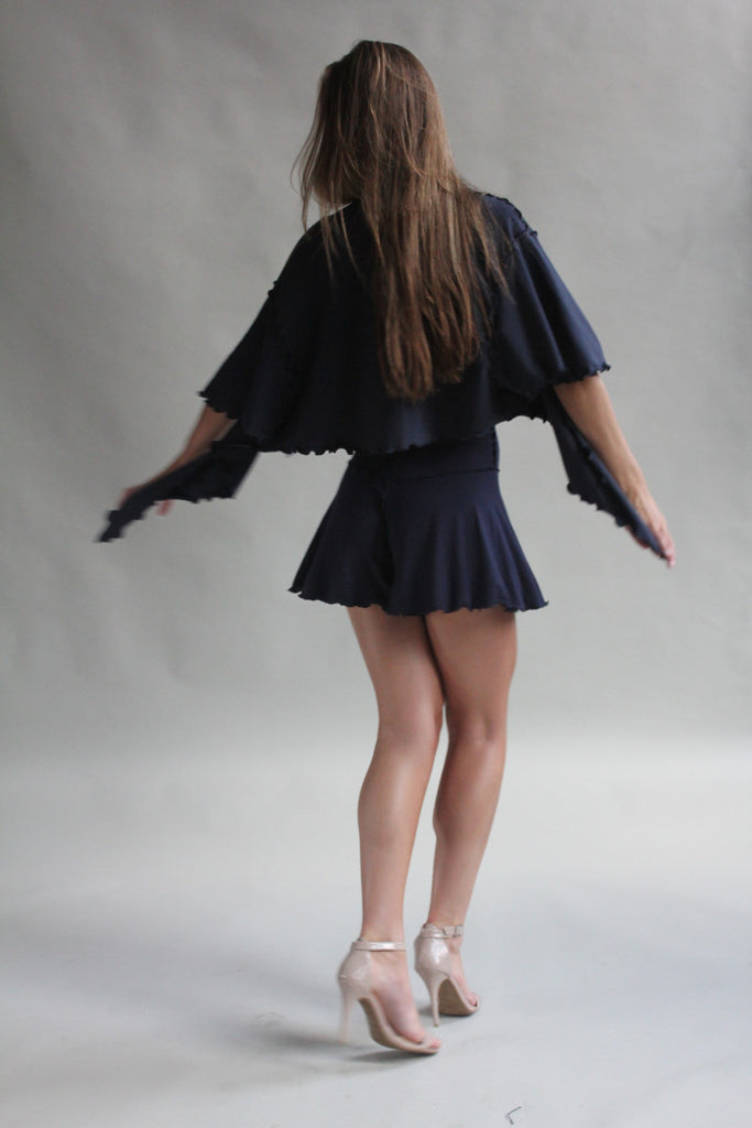 navy flutter with matching romper