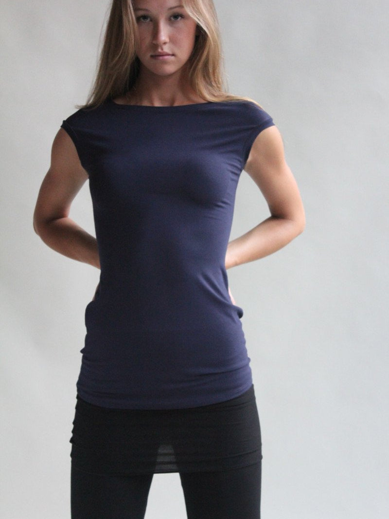 suger classic cap tunic in navy with playsuit