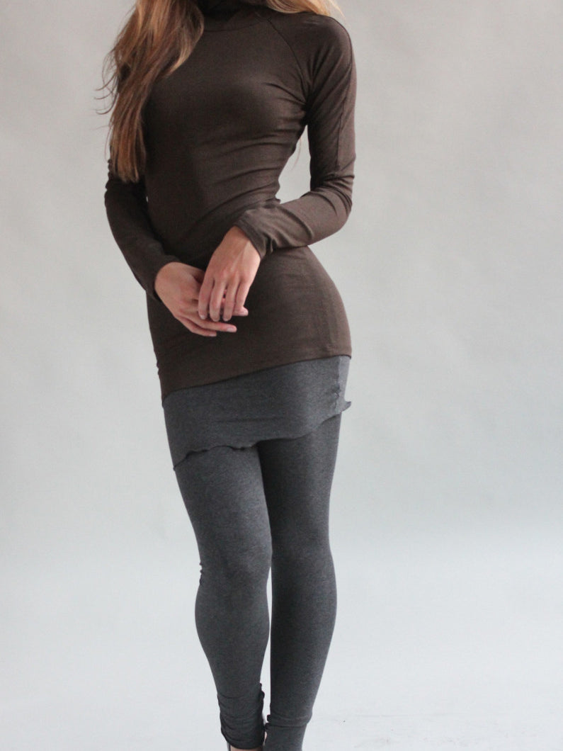 espresso scuba t + charcoal playsuit