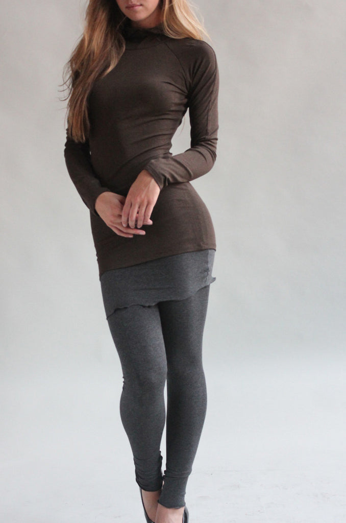 espresso scuba t + charcoal playsuit