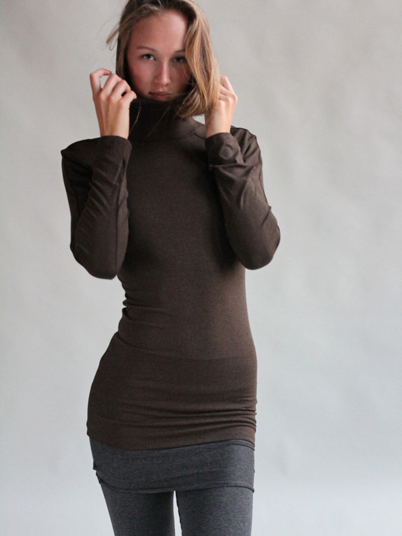 espresso scuba t + charcoal playsuit