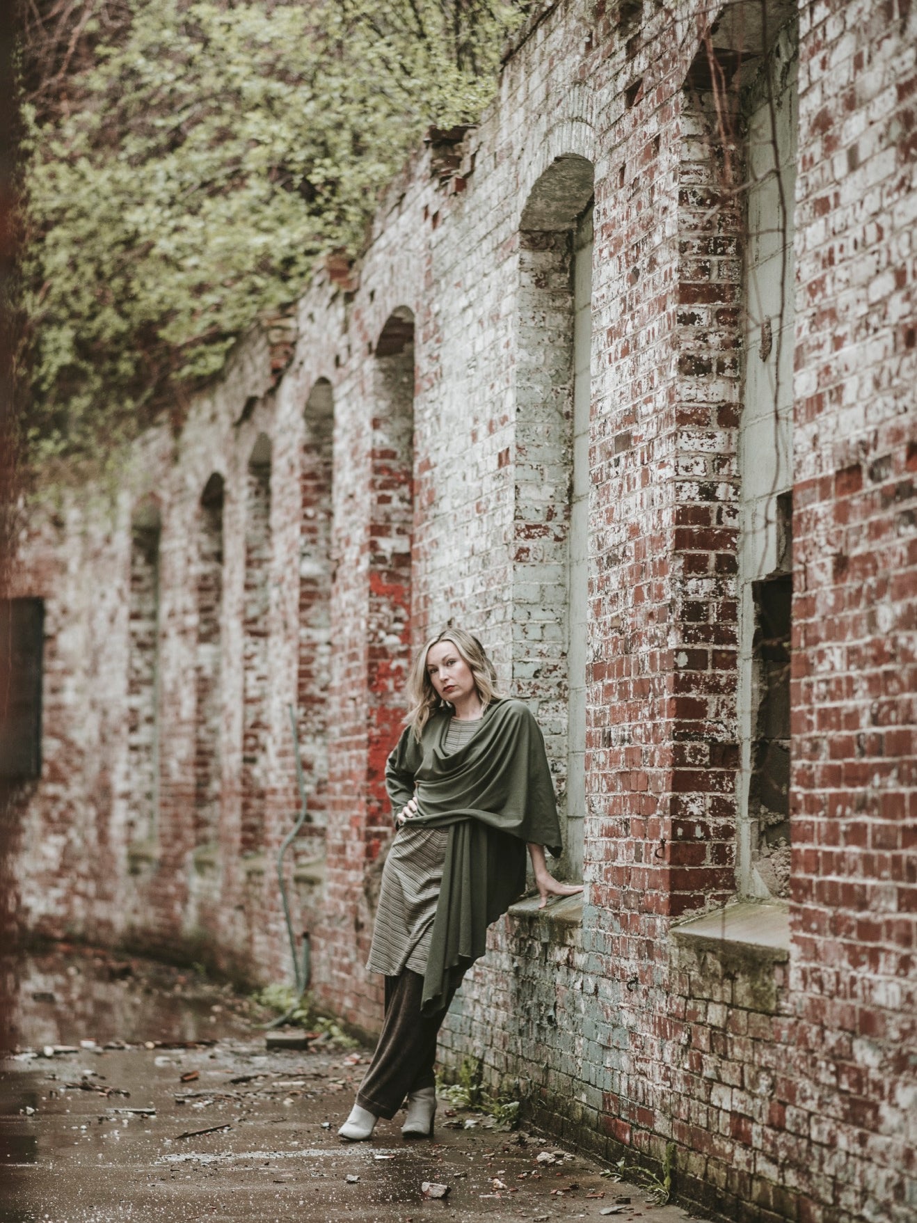 prima in moss + noble in earth stripe + bloom mineral 