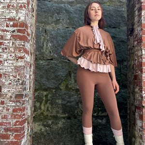 angelrox® flutter jacket in cedar styled over the ballet honey tank top