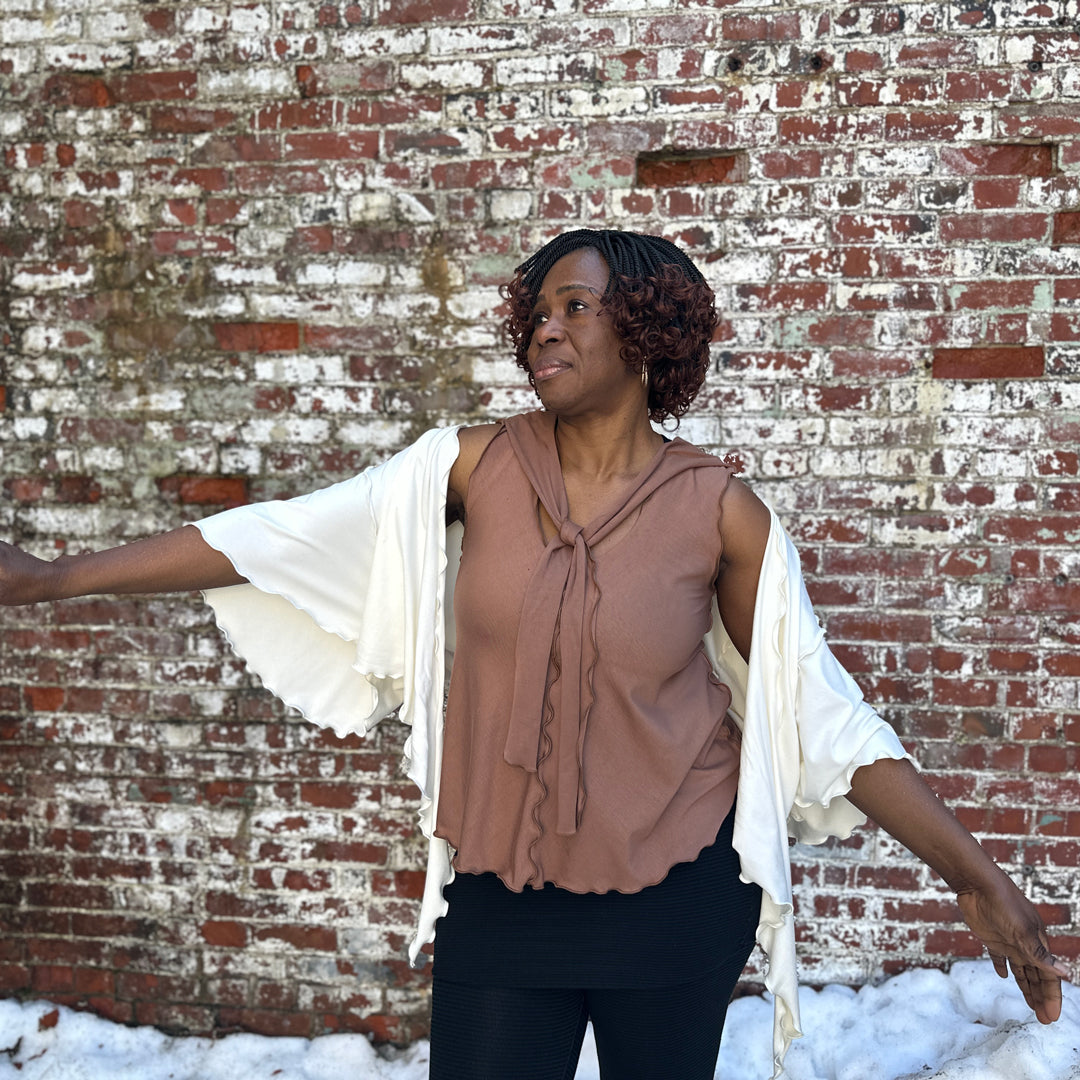 honey tank in cedar worn with milk flutter