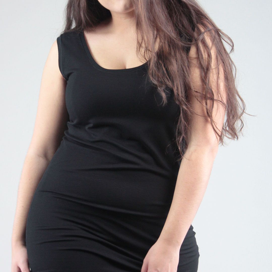 black core tank on a size joy angel