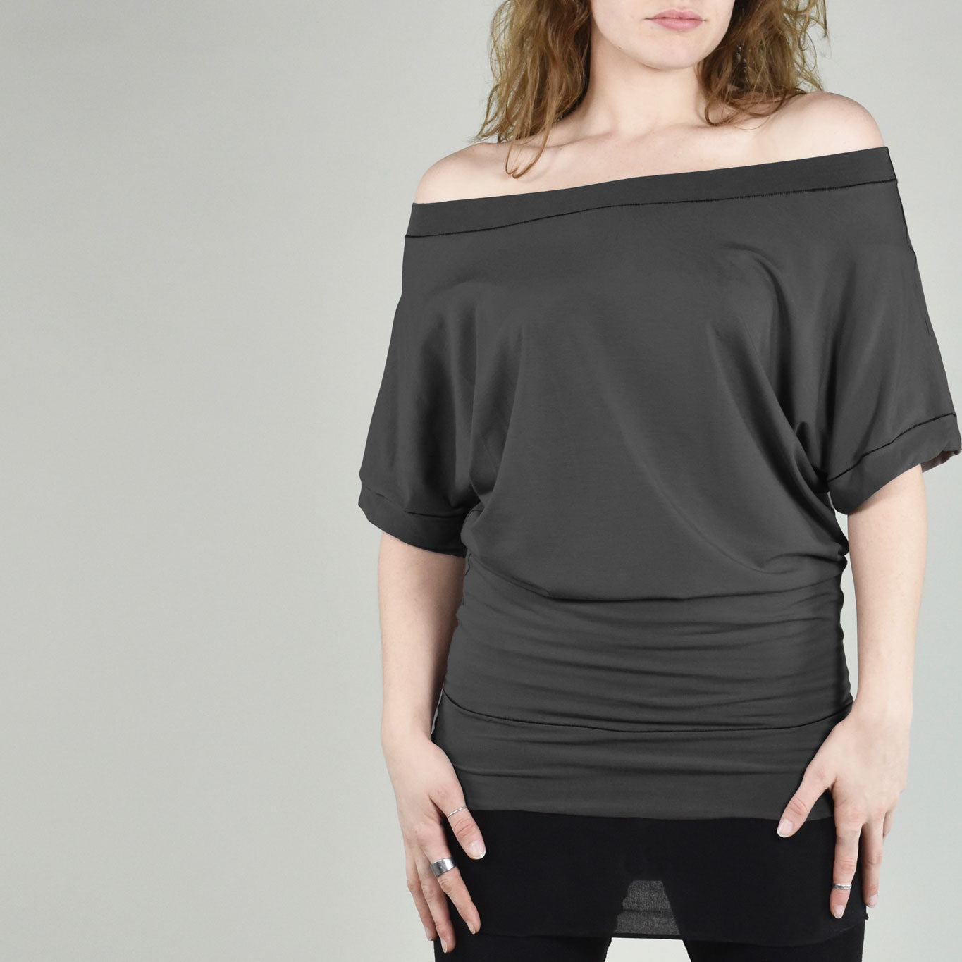 flash off shoulder top