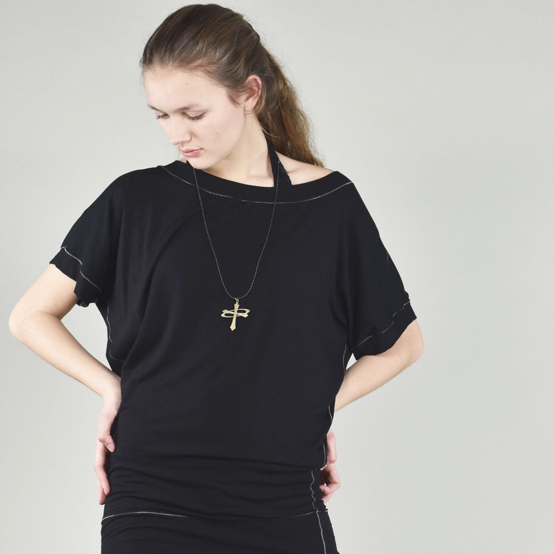 flash off shoulder top