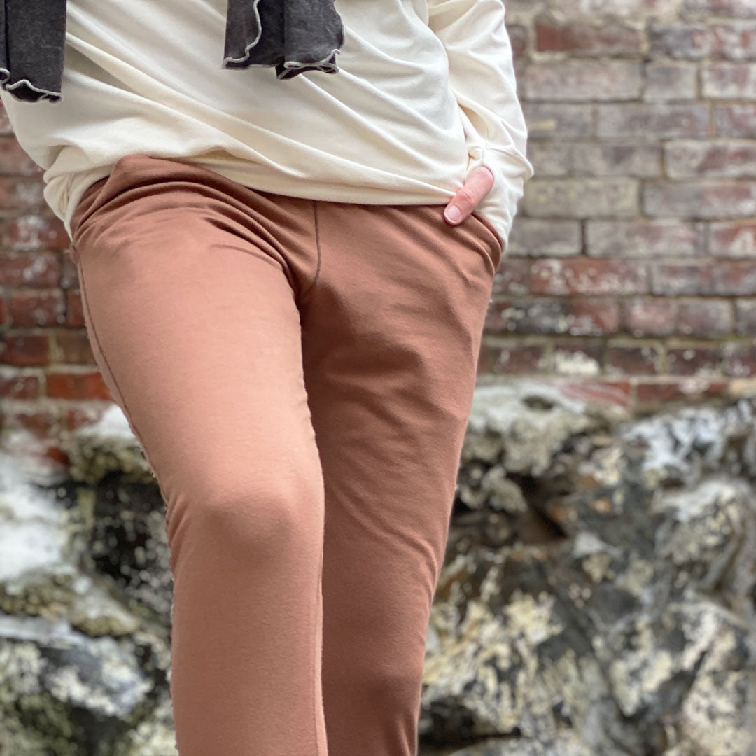 jogger sweatpant in cedar terry bamboo
