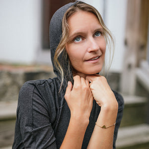 scuba hooded ski tunic in charcoal