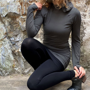 scuba ski tunic in ore + black climber
