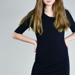 grace cowl neck top in black