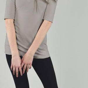 grace half sleeve top in clay bamboo
