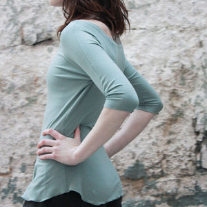 glass bamboo rose top