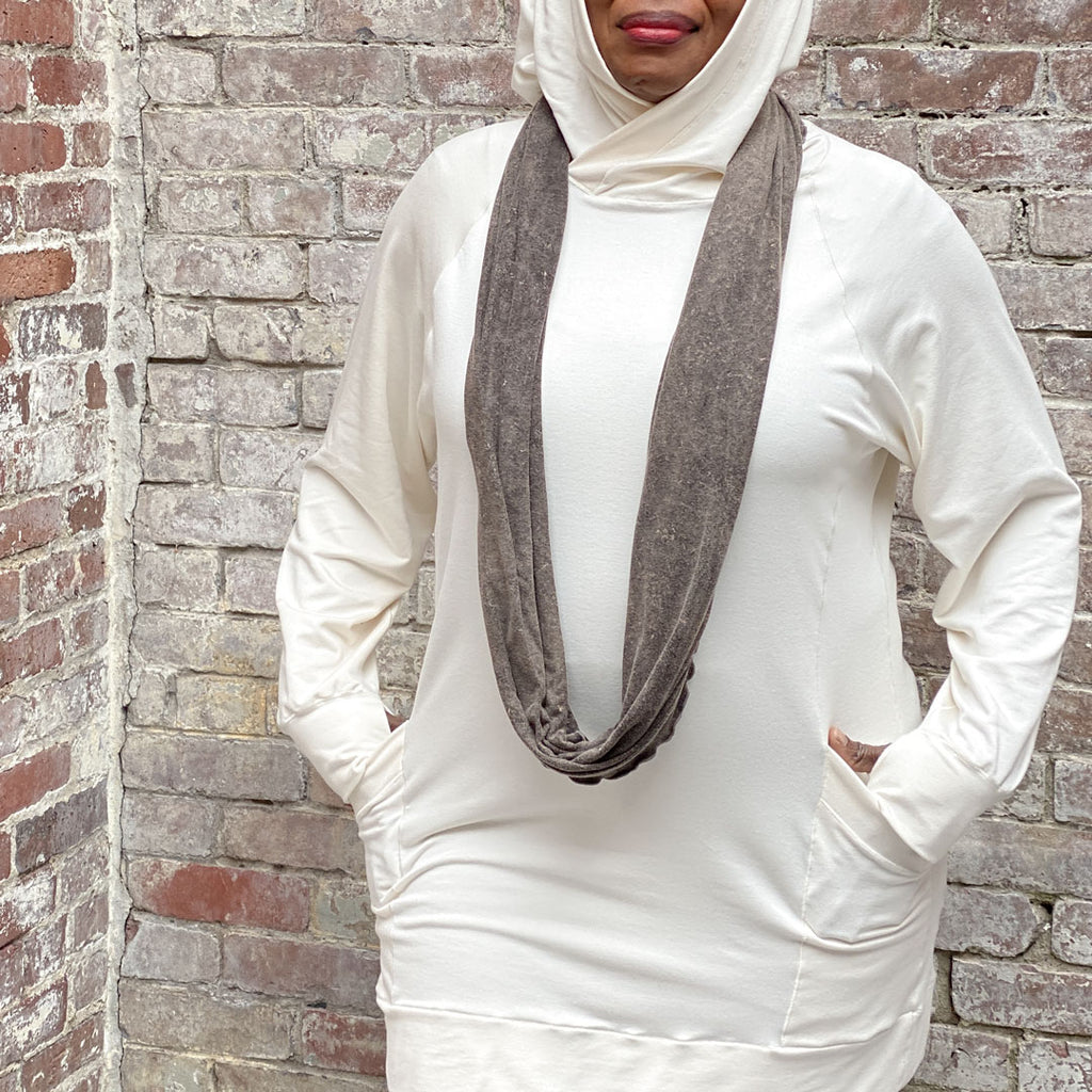 maeve hooded pullover in milk