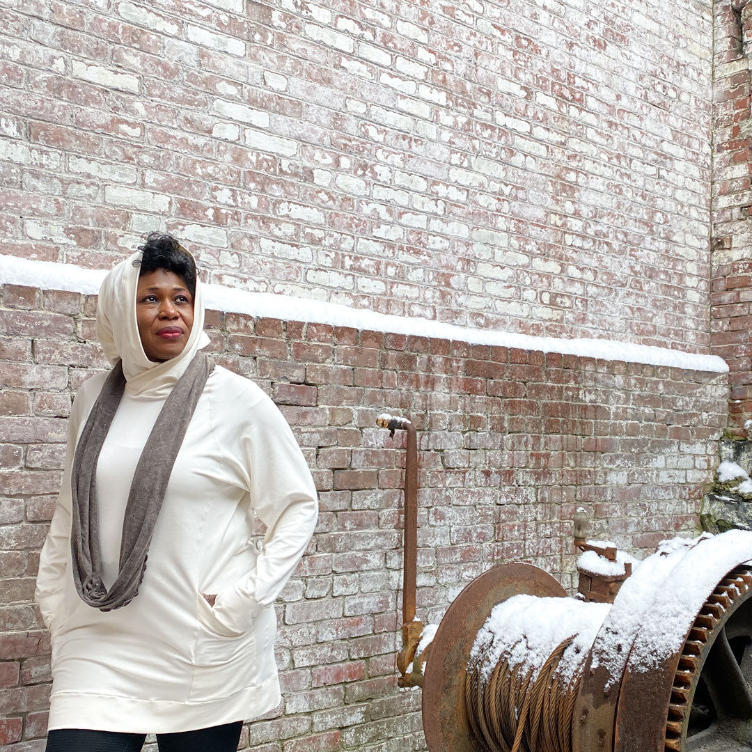 maeve hooded pullover in milk