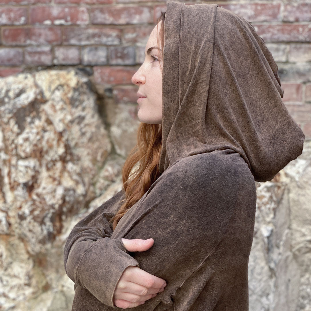 maeve hooded pullover in cedar mineral