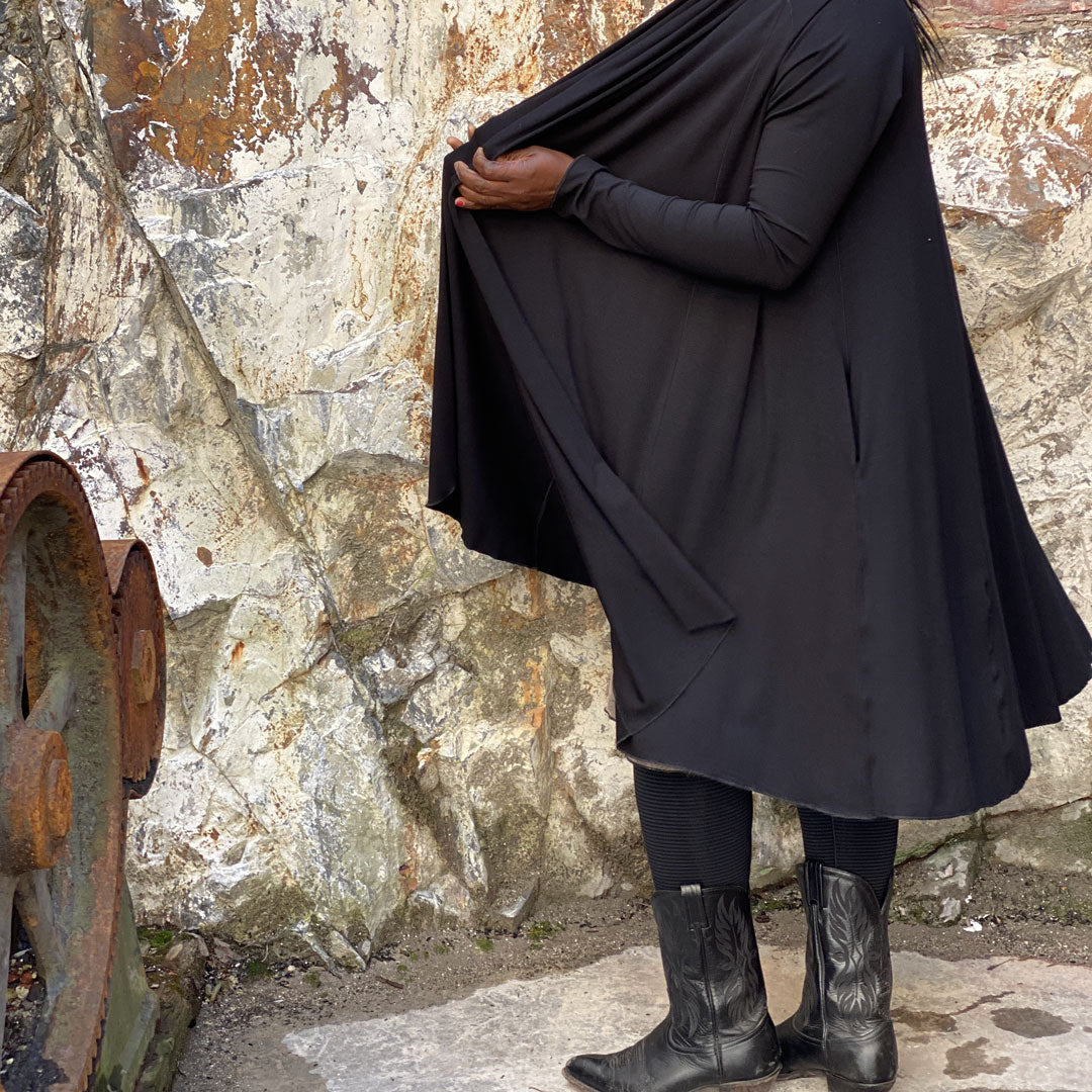 black bamboo riding coat