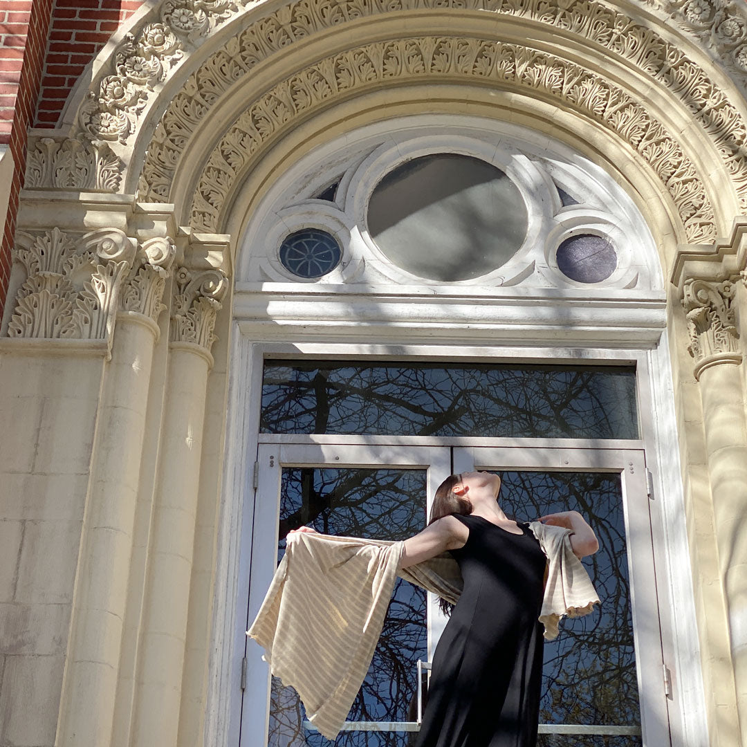 shawl in dune stripe