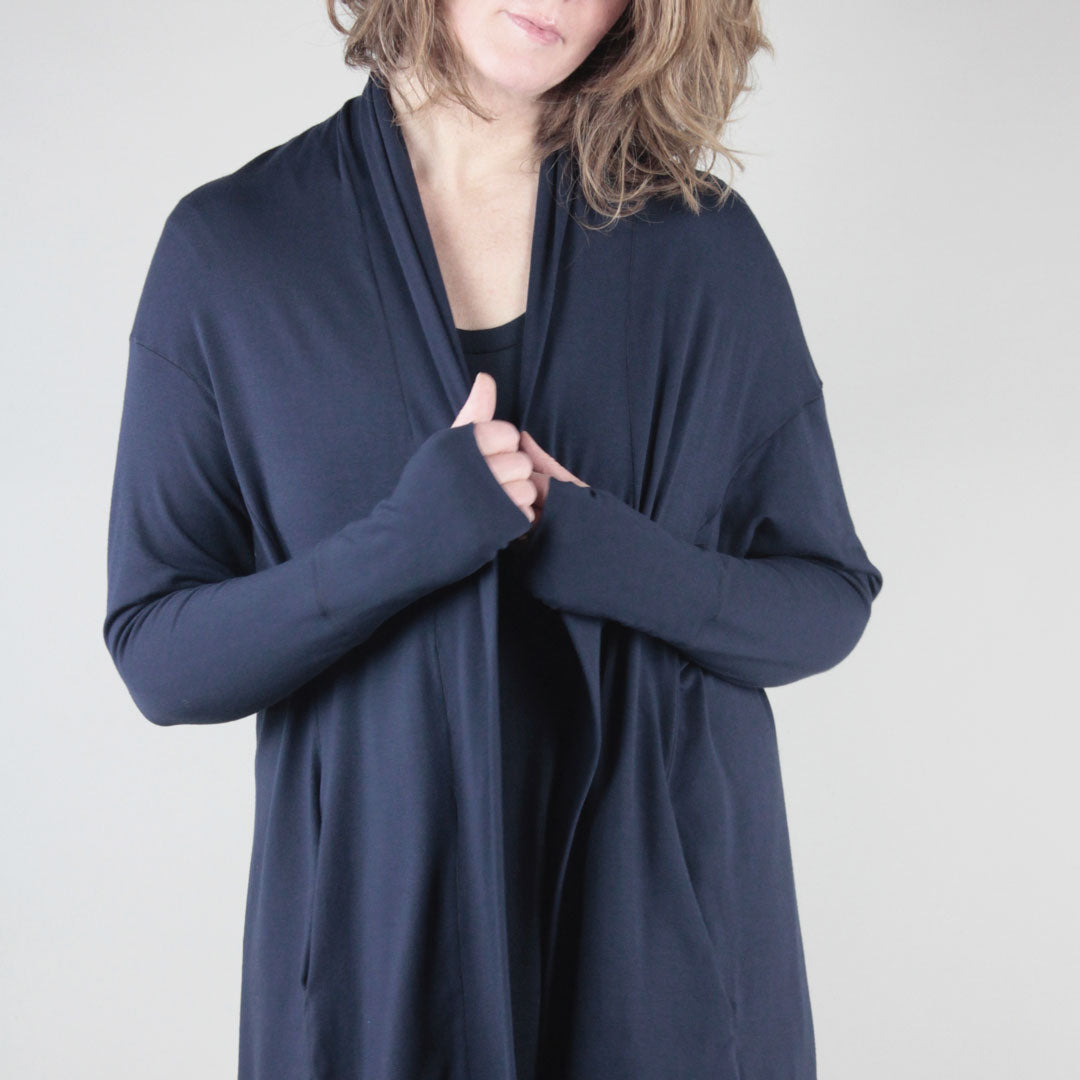 navy bamboo coco blazer