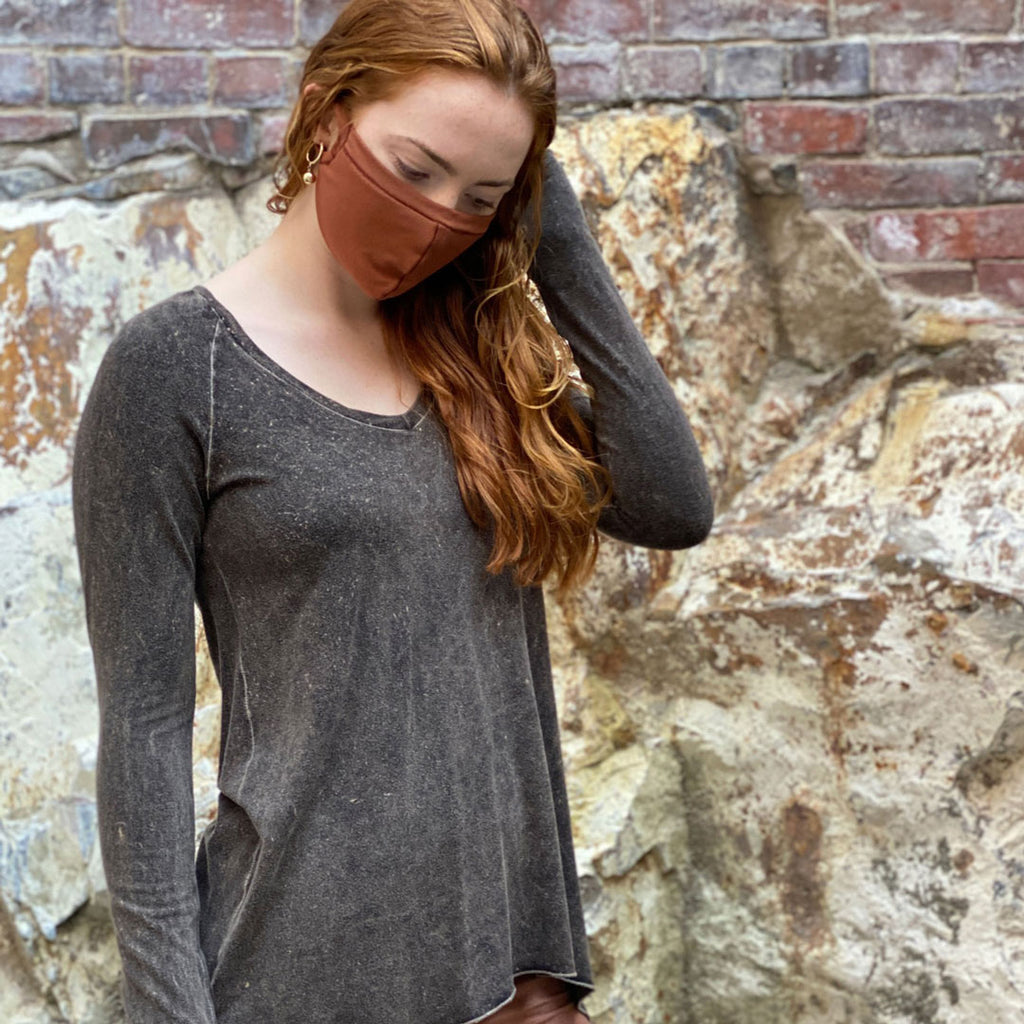 vitality long sleeve tunic in mineral