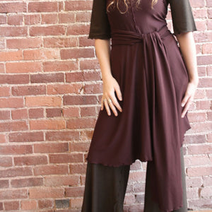 the wrap in wine as a dress