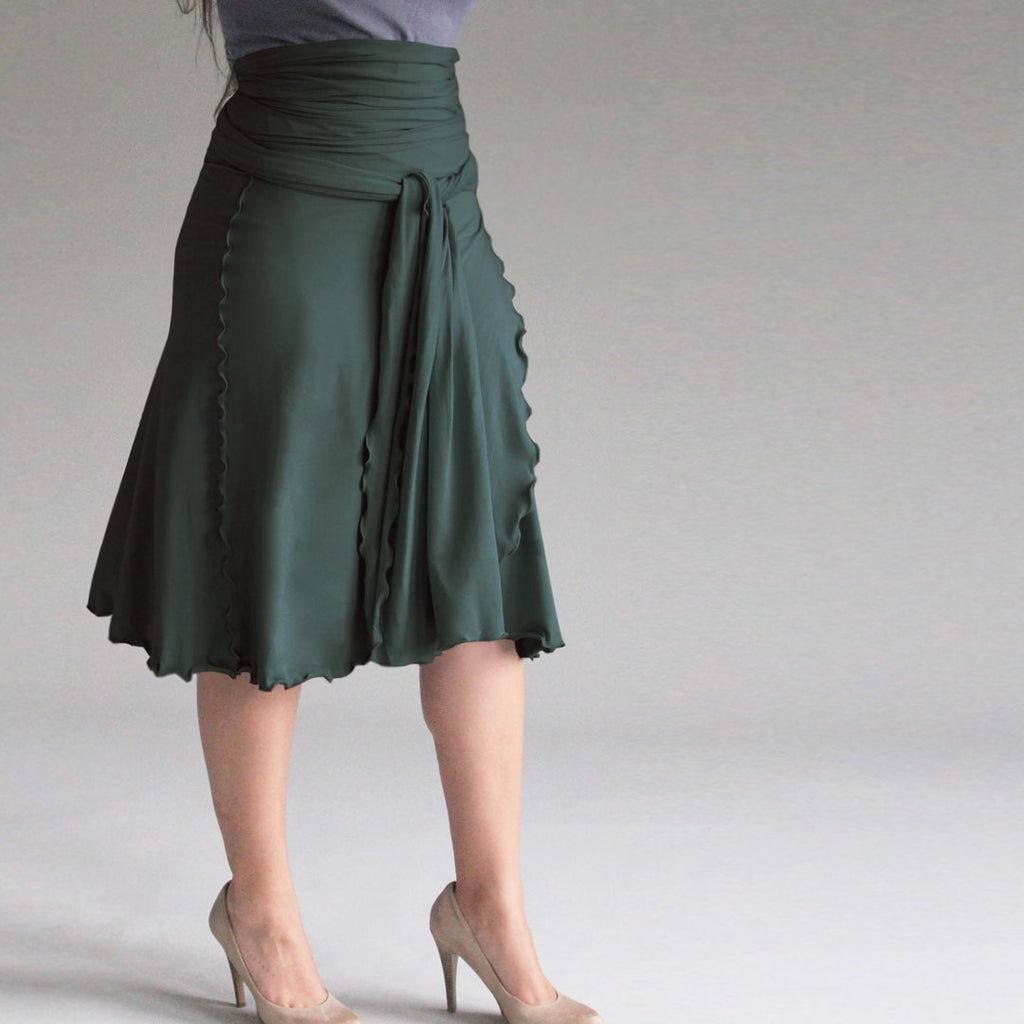 twist the lady wrap around the waist for a fun, sophisticated skirt