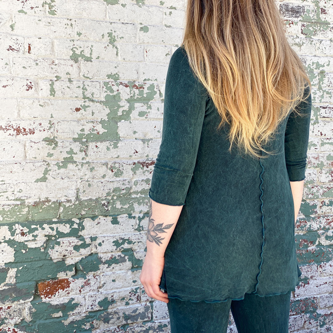 swing tunic top + trouser in blue mineral