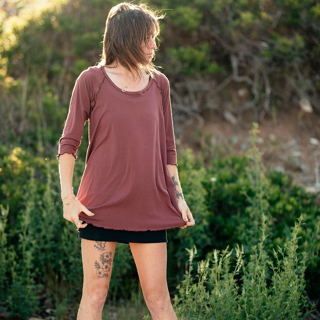 angelrox® swing tunic top in lush