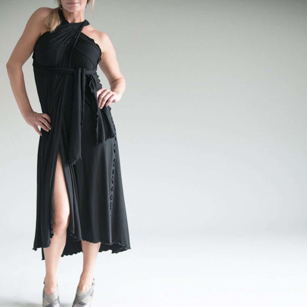 formal wrap in black