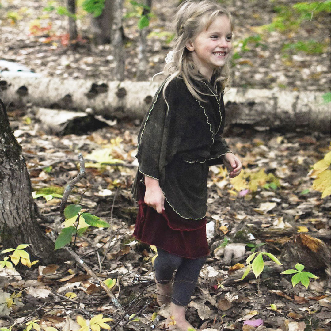 Falda envolvente para niña, chaleco tipo chal, top para playa