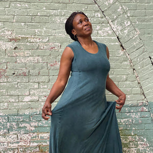 glow gown in blue mineral