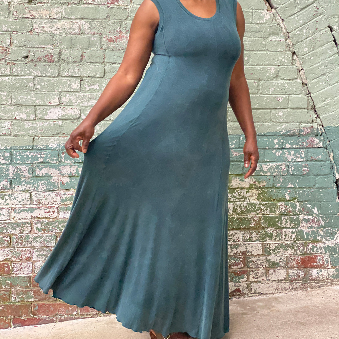 glow gown in blue mineral