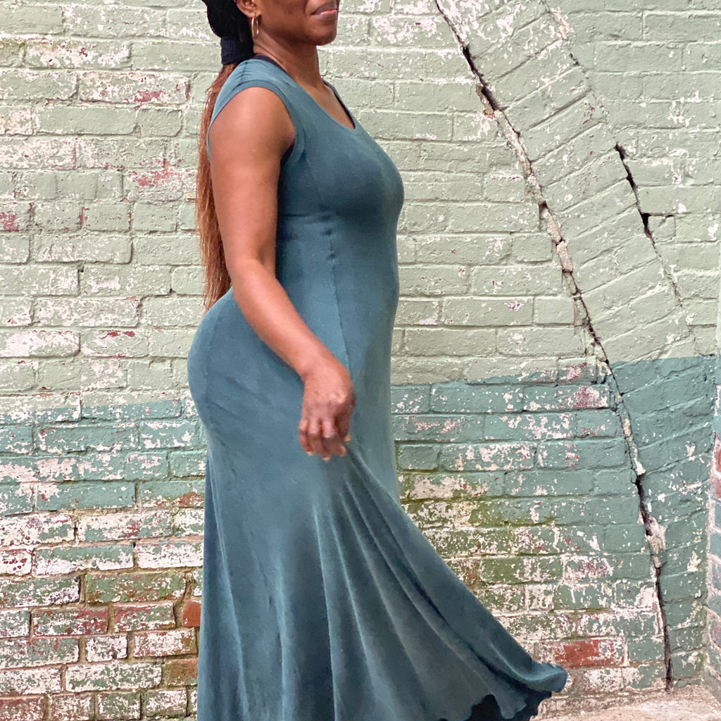 glow gown in blue mineral