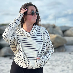 suger® beachcomber in yang with palazzo pants in tissue black